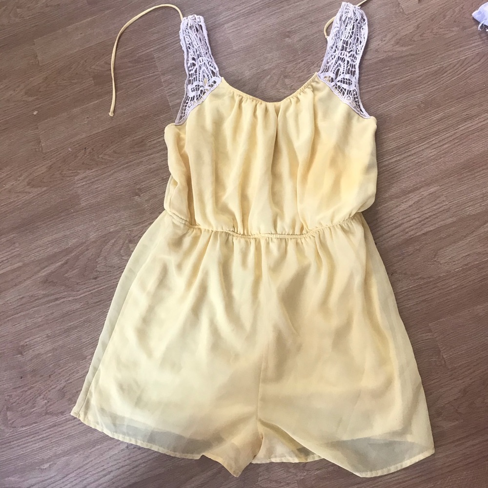 Super cute Charlotte Russe yellow romper!